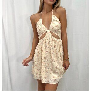 NWOT Sky To Moon Love Yellow Floral Dress US Medium